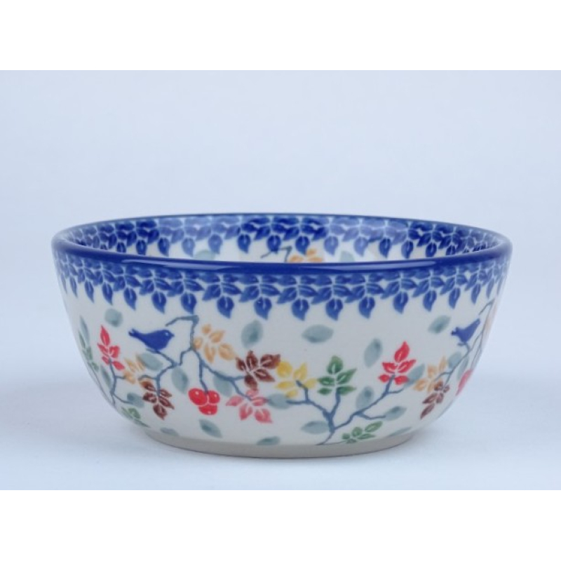 Bunzlau vla schaaltje 12,3 cm * 017-3208 vogeltje *