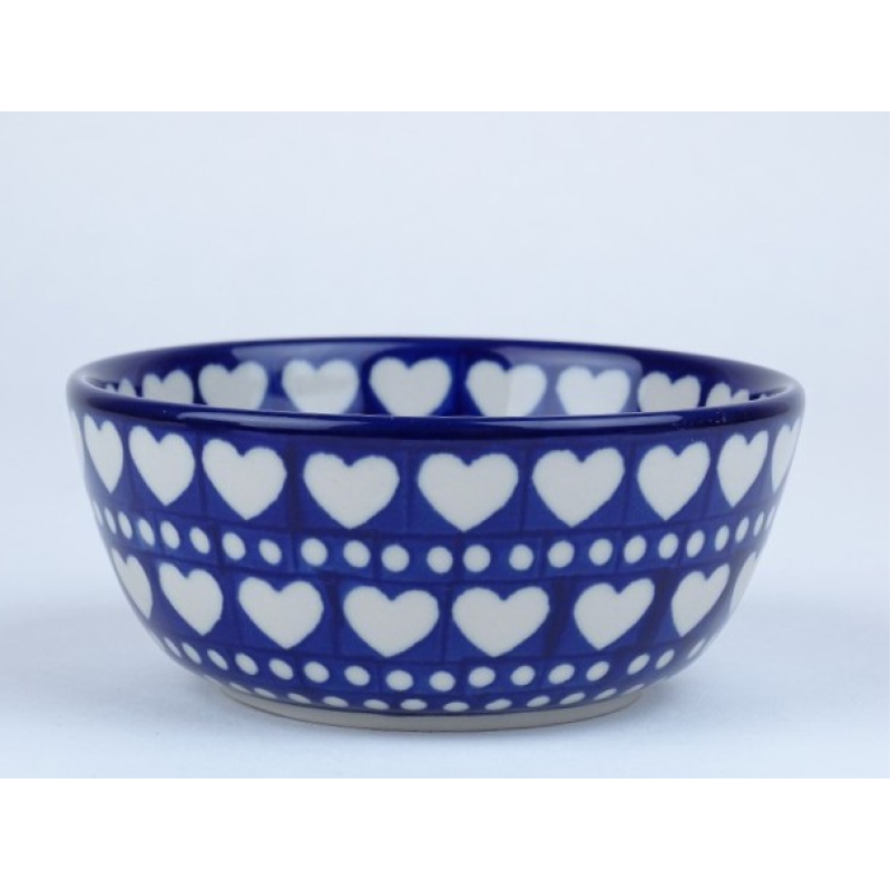 Bunzlau vla schaaltje 12,3 cm * 017-375 E hartjes *