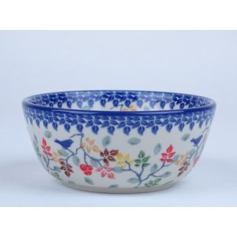 Bunzlau vla schaaltje 12,3 cm * 017-3208 vogeltje *