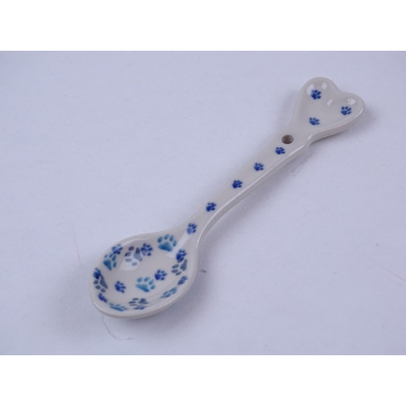 Bunzlau theelepel hartje 13,5 cm. * G60-2151 teckel *