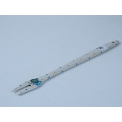 Bunzlau lange vork / prikker 21,5 cm * C63 -2339 viooltjes * Bunzlau lange vork / prikker 21,5 cm * C63 -2339 viooltjes *