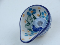 Bunzlau maatschepje / eierdopje 5,3 cm. * D75-2276 viooltje *