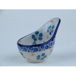 Bunzlau maatschepje / eierdopje 5,3 cm. * D75-2276 viooltje *