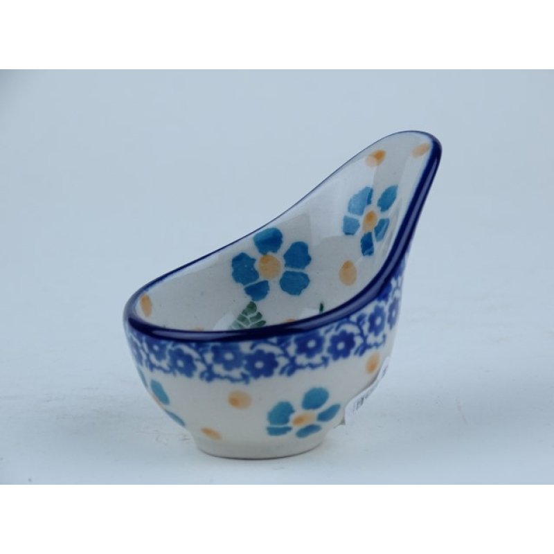 Bunzlau maatschepje / eierdopje 5,3 cm. * D75-2276 viooltje *