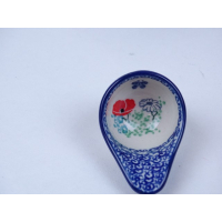 Bunzlau maatschepje / eierdopje 5,3 cm. * D75-2901 klaproos  *