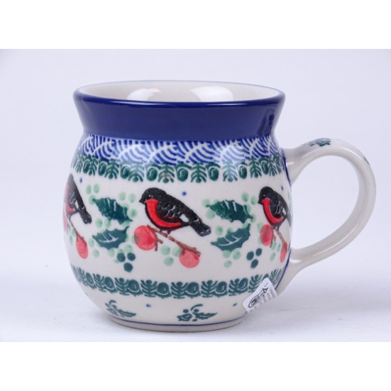 Bunzlau boeren bol mok 240 ml.  * 05-1257 roodborstje *