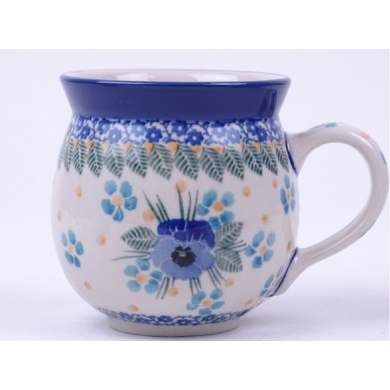 Bunzlau bol mok 350 ml. * 70- 2276 viooltjes *