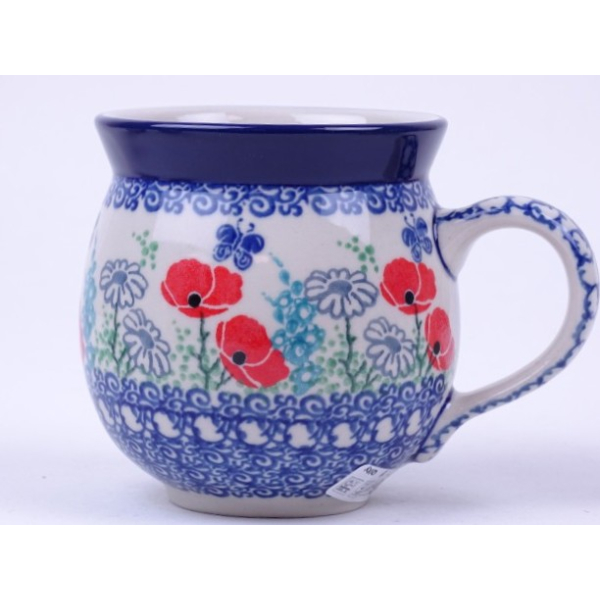 Bunzlau boeren mok 350 ml. * 070 -2901 klaprozen *