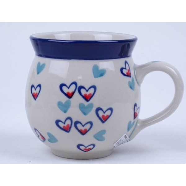 Bunzlau bol mok 350 ml.   * 70 -2923 hartjes *