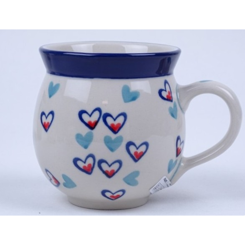 Bunzlau bol mok 350 ml.   * 70 -2923 hartjes *