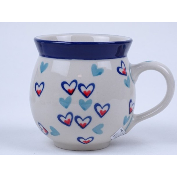 Bunzlau bol mok 350 ml.   * 70 -2923 hartjes *