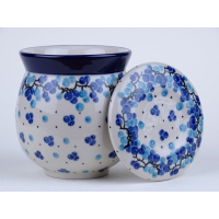 Bunzlau bol mok 350 ml .+ deksel * F11- 70-2716 b. bessen *