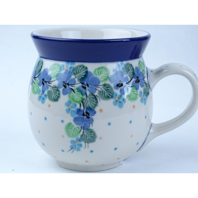 Bunzlau bol mok 500 ml. * 73-2339 viooltjes *