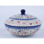 Bunzlau bonbonniere 17 cm breed. * C55-3208 vogeltjes *