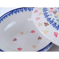 Bunzlau bonbonniere 17 cm breed. * C55-3208 vogeltjes *