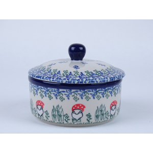 Bunzlau bonbonnière/ snoepjes pot 10 cm hoog. * 408-2780 kaboutertjes  *