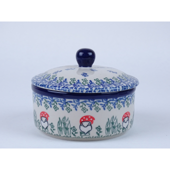 Bunzlau bonbonnière/ snoepjes pot 10 cm hoog. * 408-2780 kaboutertjes  *