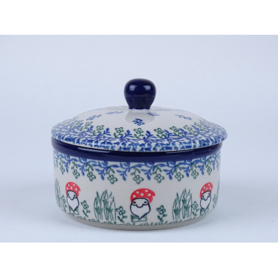 Bunzlau bonbonnière/ snoepjes pot 10 cm hoog. * 408-2780 kaboutertjes  *