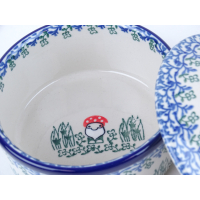 Bunzlau bonbonnière/ snoepjes pot 10 cm hoog. * 408-2780 kaboutertjes  *