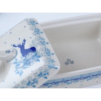 Bunzlau botervloot hoog 10 cm.  * 010-2858 hert *