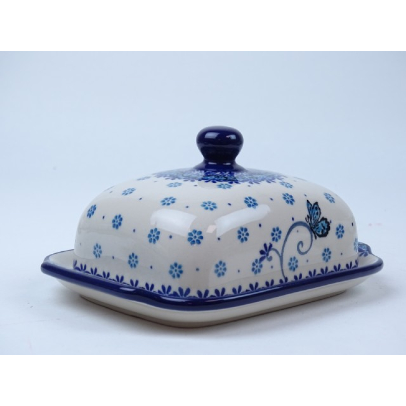 Bunzlau botervloot 17 cm. * 295-2008 vlinder *