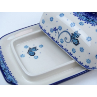 Bunzlau botervloot 17 cm. * 295-2008 vlinder *