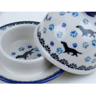 Bunzlau botervloot rond klein 9,5 cm. * C04-2151 teckel *