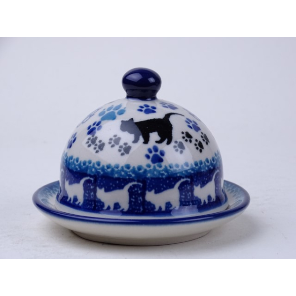 Bunzlau botervloot klein rond 9,5 cm. * C04-1771 z.kat *