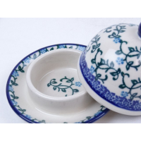 Bunzlau botervloot klein rond 9,5 cm. * C04-1820 *
