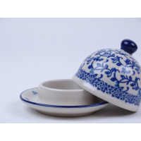 Bunzlau botervloot klein rond 9,5 cm. * C04-1824 *