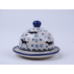 Bunzlau botervloot rond klein 9,5 cm. * C04-2151 teckel *