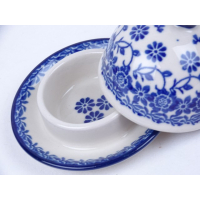 Bunzlau botervloot klein rond 9,5 cm. * C04-2276 *