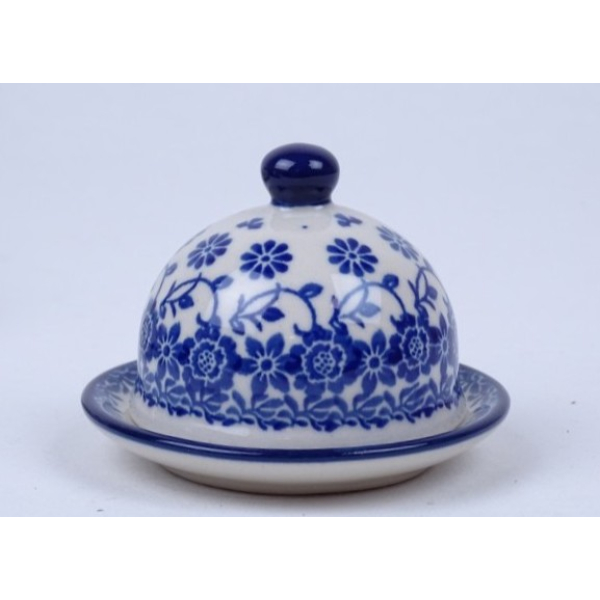 Bunzlau botervloot klein rond 9,5 cm. * C04-2276 *