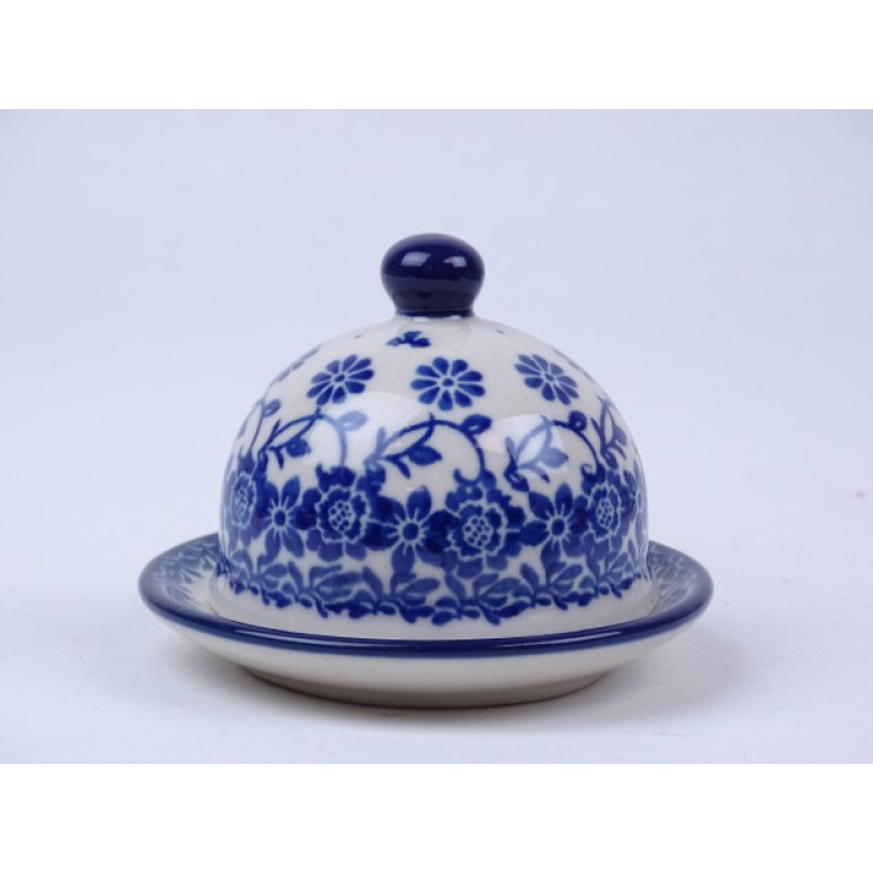 Bunzlau botervloot klein rond 9,5 cm. * C04-2766 *