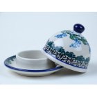 Bunzlau botervloot rond klein 9,5 cm. * C04-1473 *