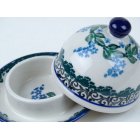 Bunzlau botervloot rond klein 9,5 cm. * C04-1473 *