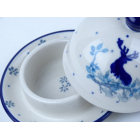 Bunzlau botervloot klein rond 9,5 cm. * C04-2858 hert *