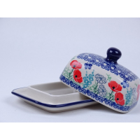 Bunzlau botervloot klein 15 cm. * A71-2901 r. klaprozen *