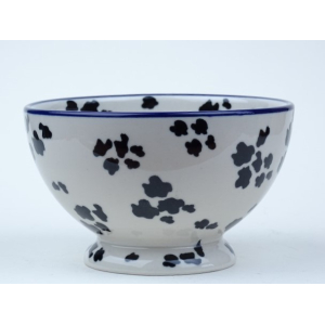 Bunzlau bowl on foot 14 cm  * 206-2416 koeien vlekken *