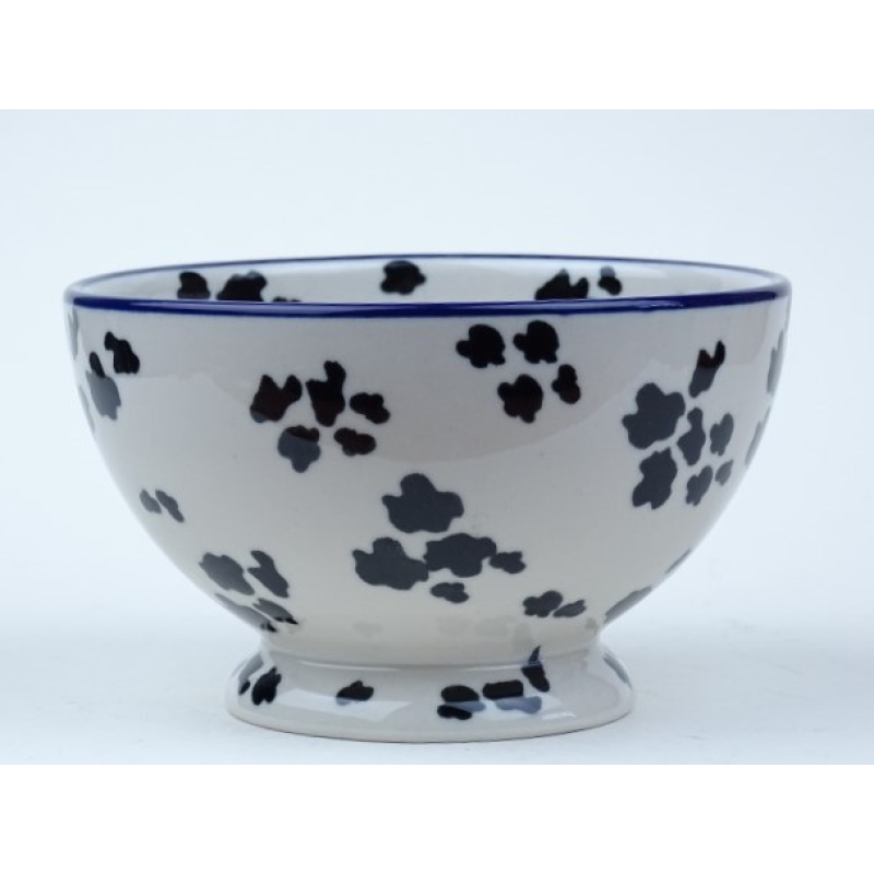 Bunzlau bowl on foot 14 cm  * 206-2416 koeien vlekken *