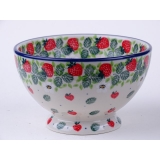 Bunzlau bowls on foot 14 cm * 206- 2511 aardbei *