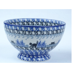 Bunzlau bowl on foot 14 cm. * 206-2827 poesjes *
