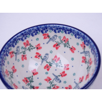 Bunzlau bowl on foot 630 ml. * 206-3229 vogeltjes *