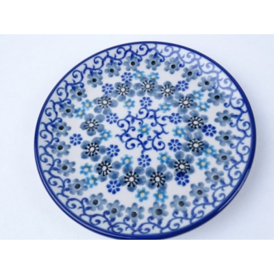 Bunzlau cake bordje 12,5 cm. * D21-2084 * Bunzlau cake bordje 12,5 cm. * D21-2084 *