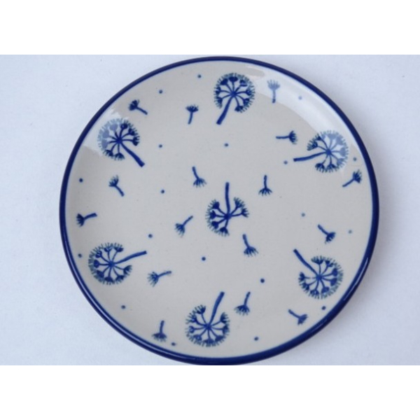 Bunzlau cakebordje 12,5 cm. * D21-paardebloem *