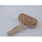 Poolse houten deegroller handvat 10 cm. NU VOOR €12.50 !!  * Small -hartjes *