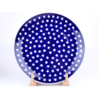 Bunzlau dinerbord 25,5 cm  * 257-70A blue dots *