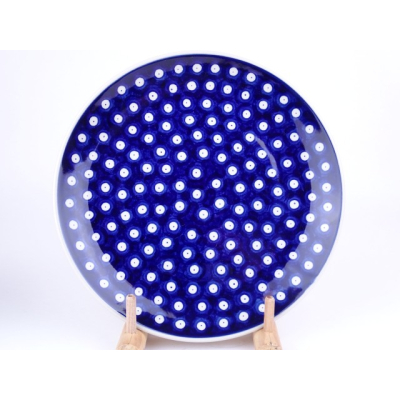Bunzlau dinerbord 25,5 cm  * 257-70A blue dots *