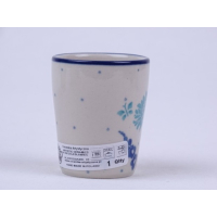 Bunzlau eierdopje/ waxinelichtje/ shotglaasje 6 cm. * D54-2887 klaproos *