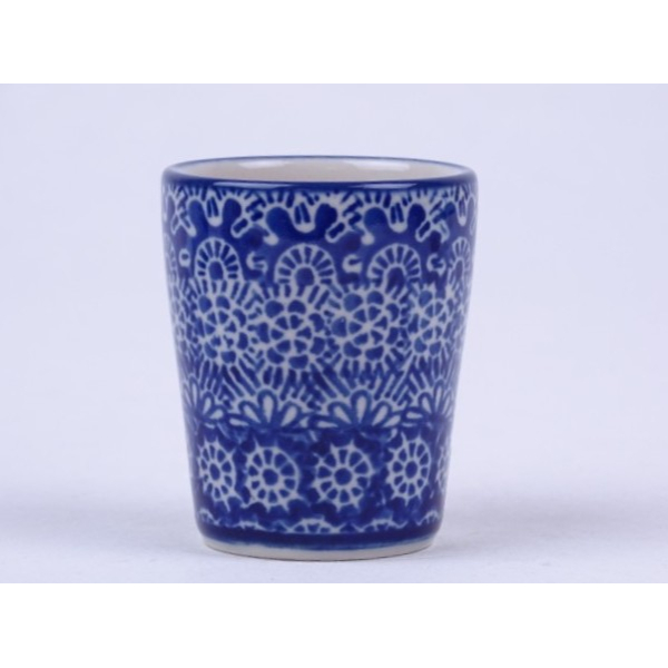 Bunzlau eierdopje/ waxinelichtje/ shotglaasje 6 cm. * D54-884 *